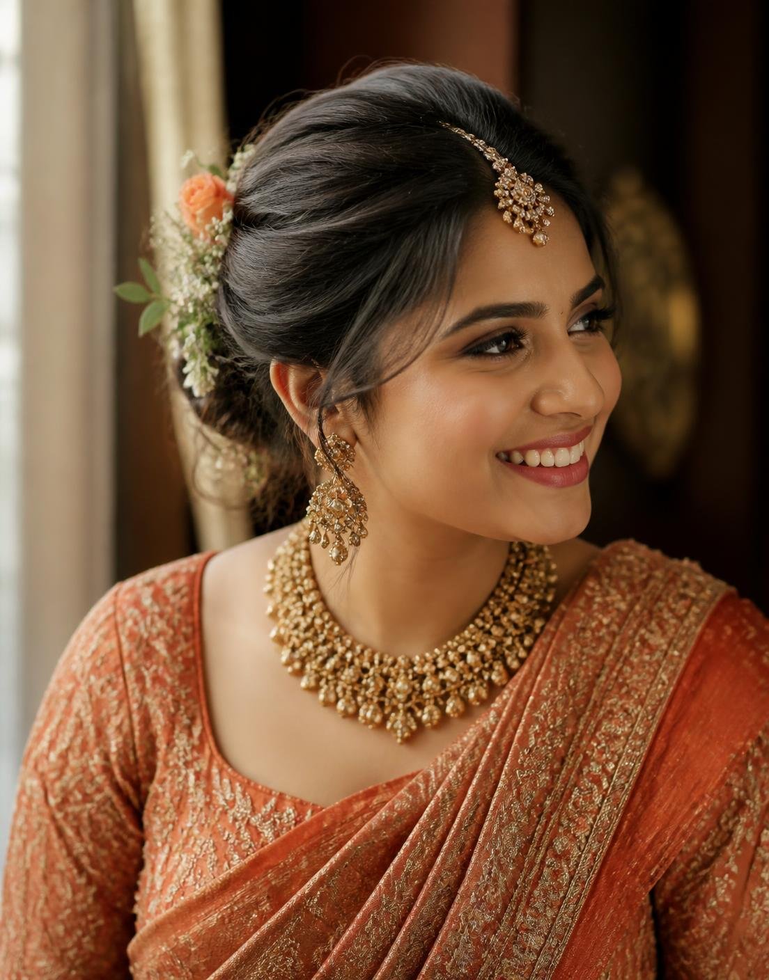 Bridal updo and occasion makeup styled at HAIR STORY